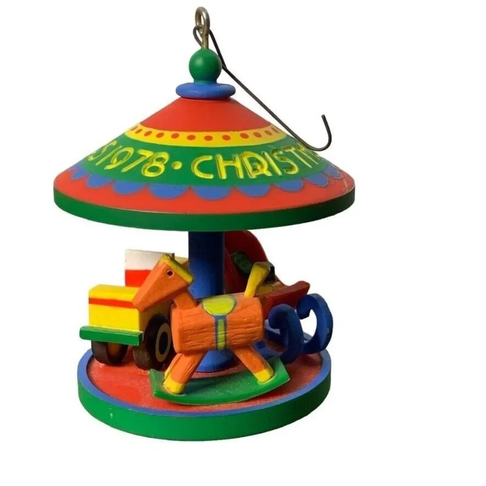 Vintage‎ 1978 Hallmark Twirl About Carousel Christmas Ornament Tree Trimmer